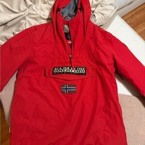 Napapijri Bright Red Pullover Jacket